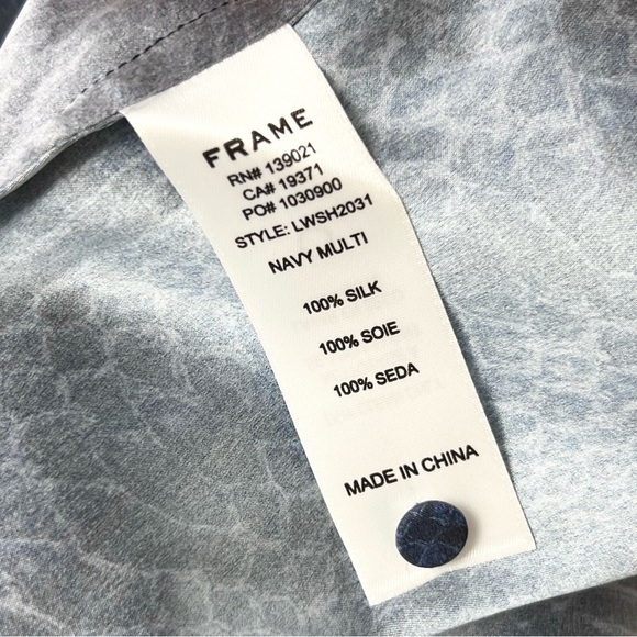 NWT FRAME Silk Snake Print High Neck Draped Cravat Collar Sleeveless Blouse XL - Picture 9 of 10